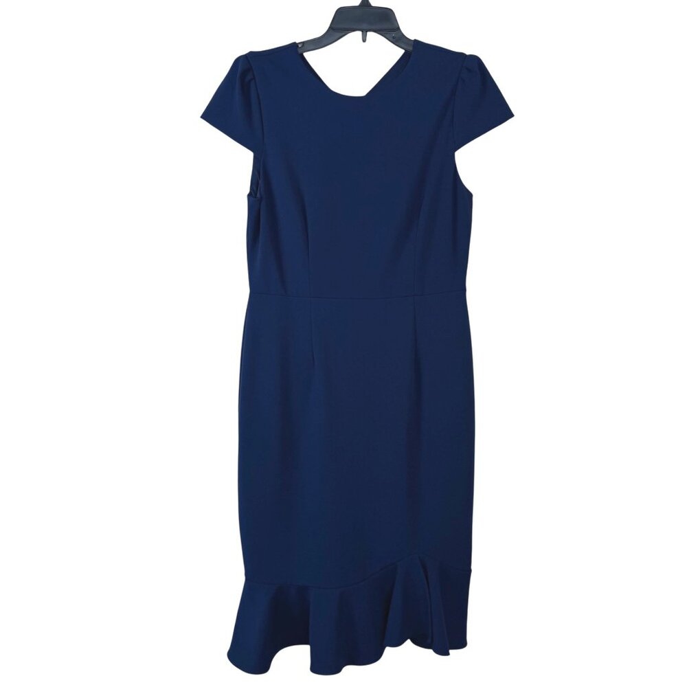 Betsey Johnson Career Dress Navy Blue Women's Sz 10 Professional Office Classic